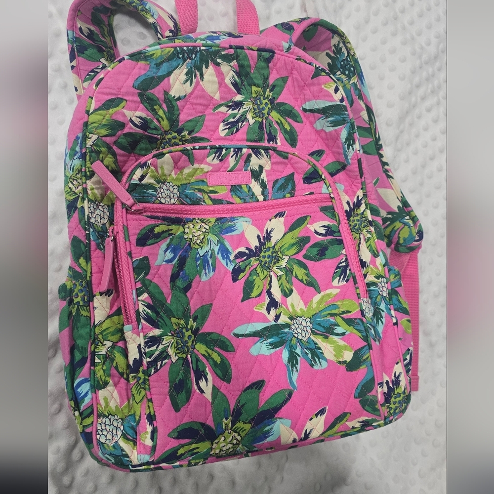 Vera Bradley Campus Backpack Quilted Tropical Paradise.